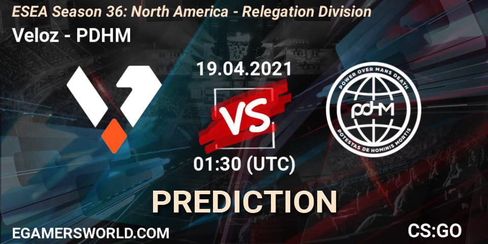 Pronósticos Veloz - PDHM. 19.04.21. ESEA Season 36: North America - Relegation Division - CS2 (CS:GO)