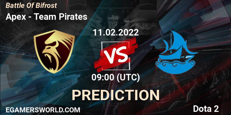 Pronósticos Apex - Team Pirates. 12.02.2022 at 06:23. Battle Of Bifrost - Dota 2