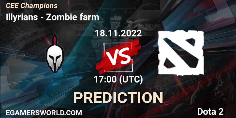 Pronósticos Illyrians - Zombie farm. 18.11.2022 at 17:19. CEE Champions - Dota 2