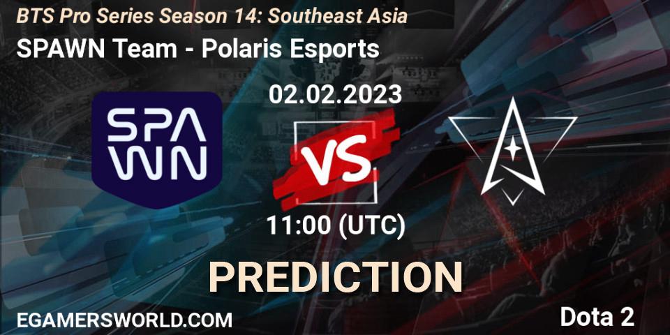 Pronósticos SPAWN Team - Polaris Esports. 02.02.23. BTS Pro Series Season 14: Southeast Asia - Dota 2