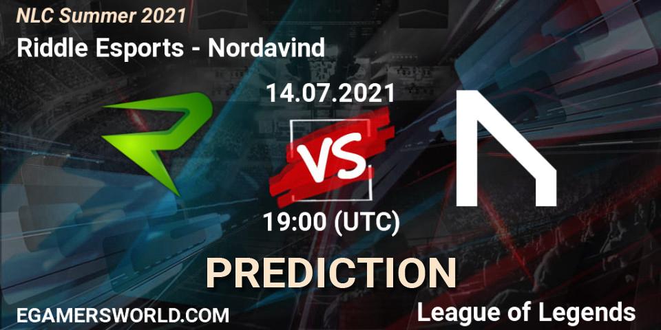 Pronósticos Riddle Esports - Nordavind. 14.07.2021 at 19:00. NLC Summer 2021 - LoL