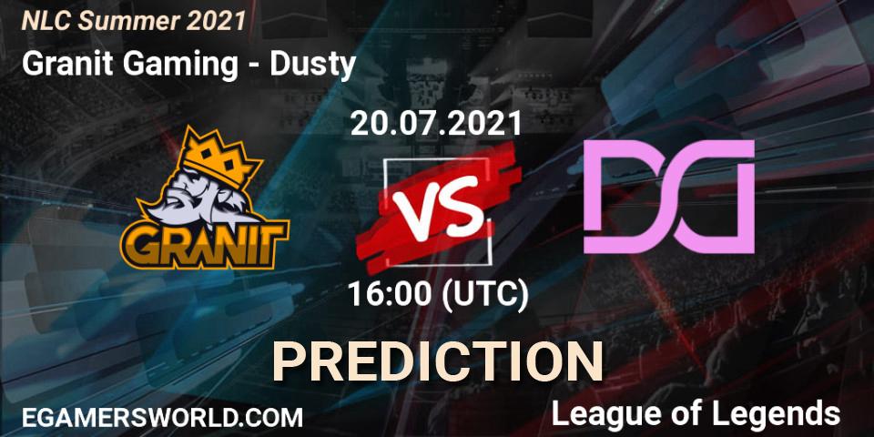Pronósticos Granit Gaming - Dusty. 20.07.2021 at 16:00. NLC Summer 2021 - LoL