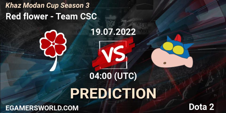 Pronósticos Red flower - Team CSC. 19.07.2022 at 04:08. Khaz Modan Cup Season 3 - Dota 2