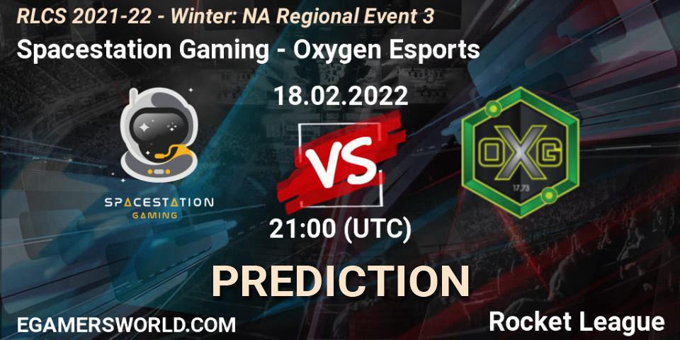 Pronósticos Spacestation Gaming - Oxygen Esports. 18.02.2022 at 21:30. RLCS 2021-22 - Winter: NA Regional Event 3 - Rocket League