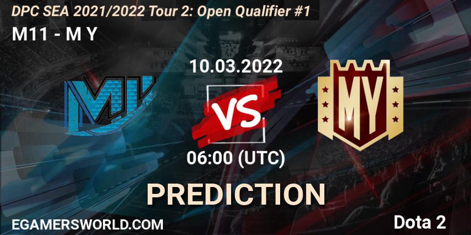 Pronósticos M11 - M Y. 10.03.2022 at 06:10. DPC SEA 2021/2022 Tour 2: Open Qualifier #1 - Dota 2