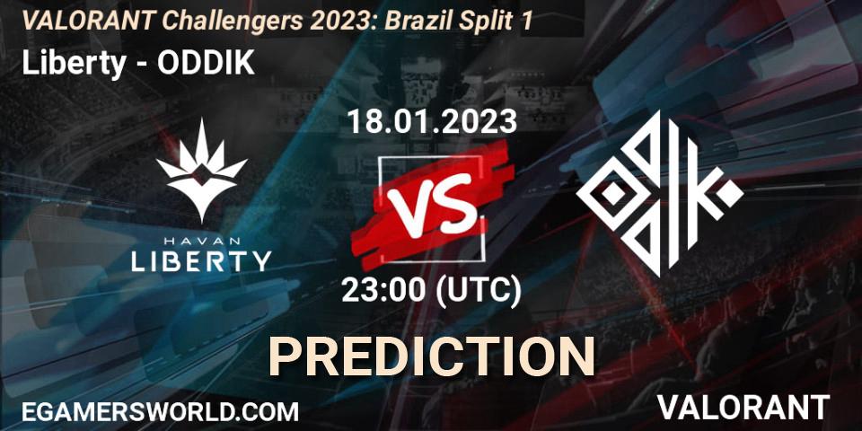 Pronósticos Liberty - ODDIK. 18.01.2023 at 23:00. VALORANT Challengers 2023: Brazil Split 1 - VALORANT
