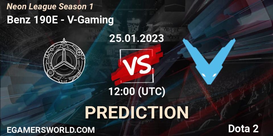 Pronósticos Benz 190E - V-Gaming. 25.01.23. Neon League Season 1 - Dota 2