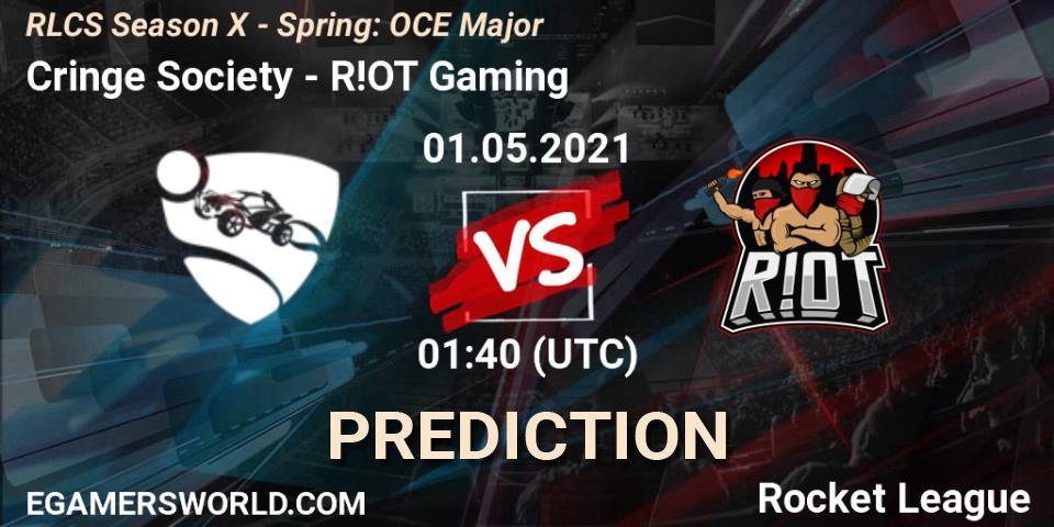 Pronósticos Cringe Society - R!OT Gaming. 01.05.2021 at 01:35. RLCS Season X - Spring: OCE Major - Rocket League