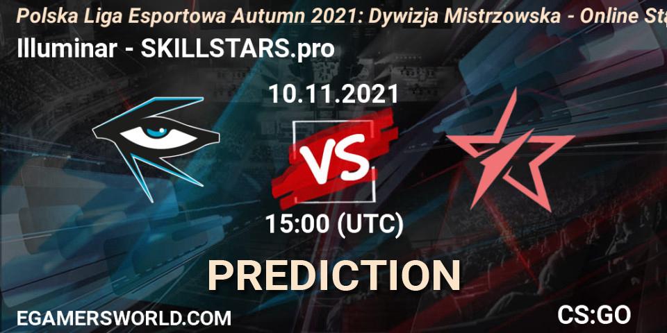 Pronósticos Illuminar - SKILLSTARS.pro. 10.11.21. Polska Liga Esportowa Autumn 2021: Dywizja Mistrzowska - Online Stage - CS2 (CS:GO)