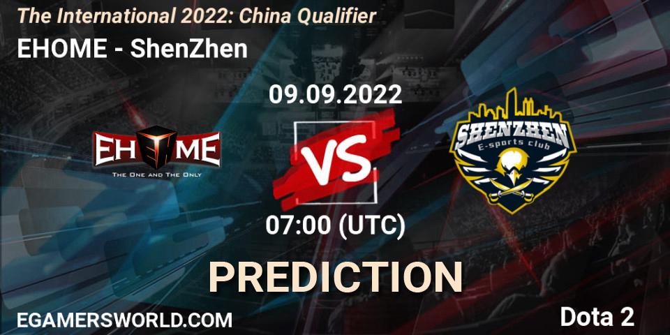 Pronósticos EHOME - ShenZhen. 09.09.22. The International 2022: China Qualifier - Dota 2