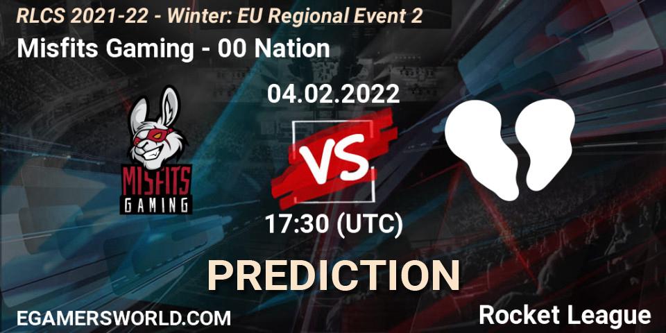 Pronósticos Misfits Gaming - 00 Nation. 04.02.22. RLCS 2021-22 - Winter: EU Regional Event 2 - Rocket League