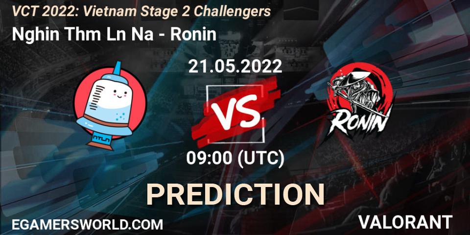 Pronósticos Nghiện Thêm Lần Nữa - Ronin. 21.05.2022 at 09:30. VCT 2022: Vietnam Stage 2 Challengers - VALORANT