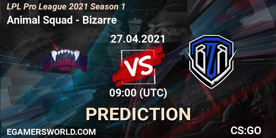Pronósticos Animal Squad - Bizarre. 27.04.21. LPL Pro League 2021 Season 1 - CS2 (CS:GO)