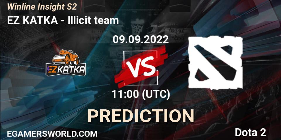 Pronósticos EZ KATKA - Illicit team. 09.09.2022 at 11:01. Winline Insight S2 - Dota 2