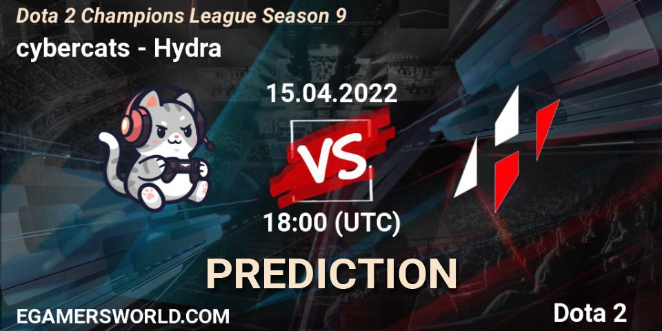 Pronósticos cybercats - Hydra. 15.04.2022 at 18:00. Dota 2 Champions League Season 9 - Dota 2
