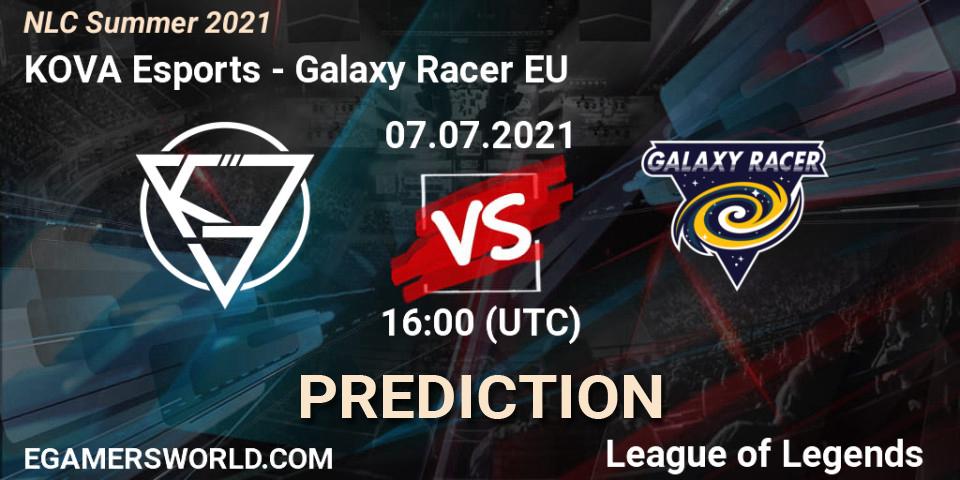 Pronósticos KOVA Esports - Galaxy Racer EU. 07.07.2021 at 16:00. NLC Summer 2021 - LoL