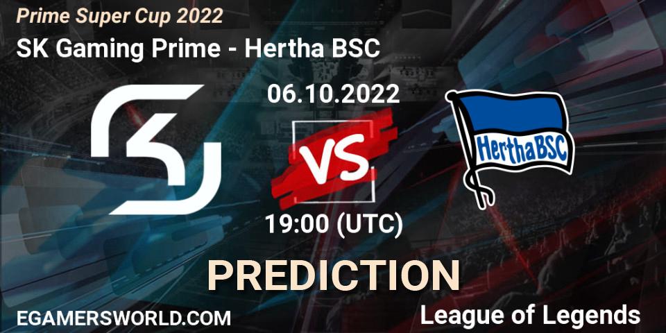 Pronósticos SK Gaming Prime - Hertha BSC. 06.10.2022 at 19:00. Prime Super Cup 2022 - LoL