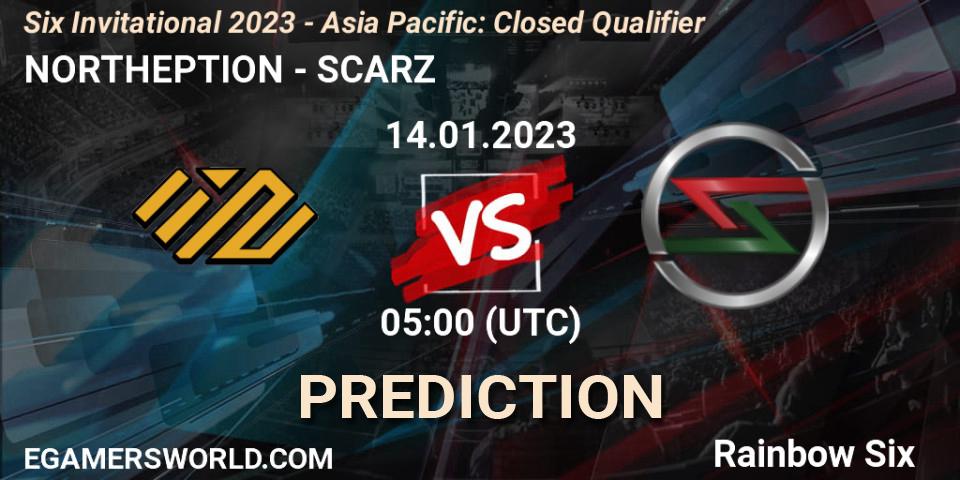 Pronósticos NORTHEPTION - SCARZ. 14.01.23. Six Invitational 2023 - Asia Pacific: Closed Qualifier - Rainbow Six