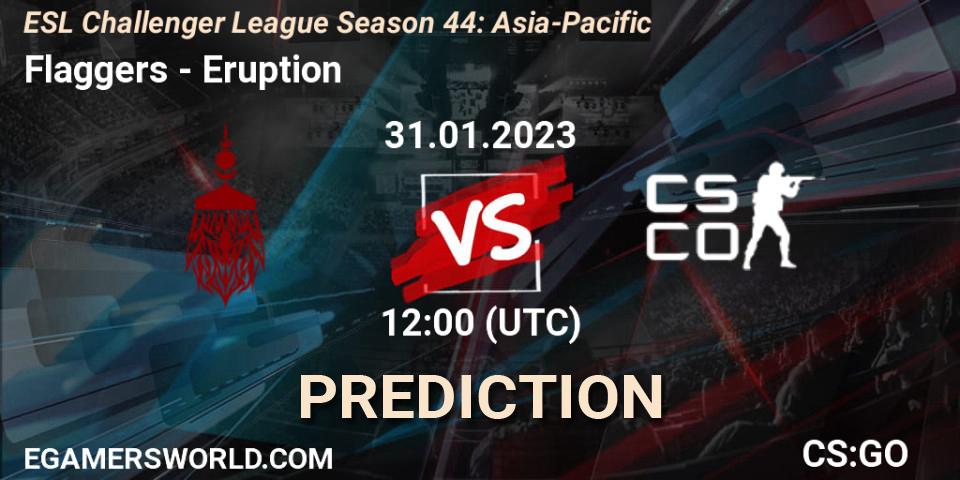 Pronósticos Flaggers - Eruption. 31.01.23. ESL Challenger League Season 44: Asia-Pacific - CS2 (CS:GO)