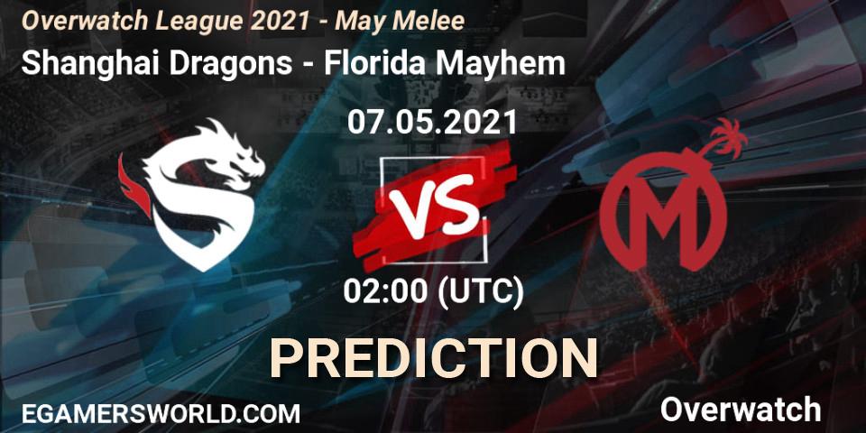 Pronósticos Shanghai Dragons - Florida Mayhem. 07.05.2021 at 02:00. Overwatch League 2021 - May Melee - Overwatch