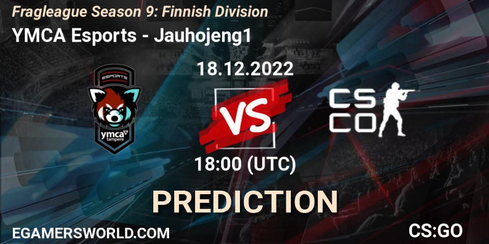 Pronósticos YMCA Esports - Jauhojeng1. 18.12.2022 at 18:00. Fragleague Season 9: Finnish Division - Counter-Strike (CS2)