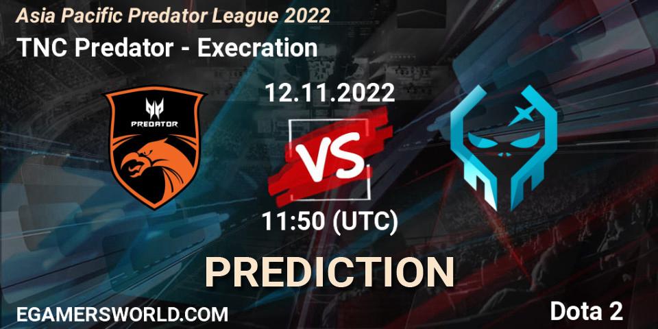 Pronósticos TNC Predator - Execration. 12.11.22. Asia Pacific Predator League 2022 - Dota 2
