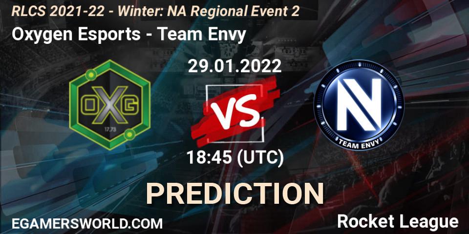 Pronósticos Oxygen Esports - Team Envy. 29.01.22. RLCS 2021-22 - Winter: NA Regional Event 2 - Rocket League