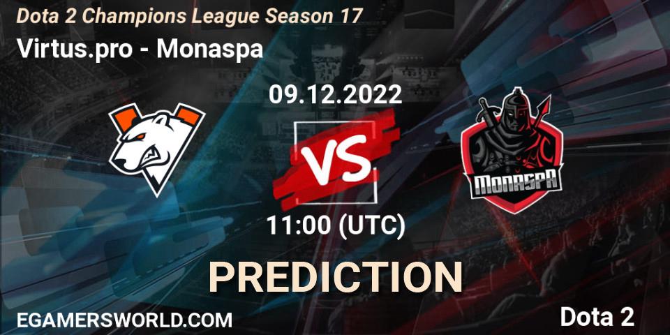 Pronósticos Virtus.pro - Monaspa. 09.12.22. Dota 2 Champions League Season 17 - Dota 2