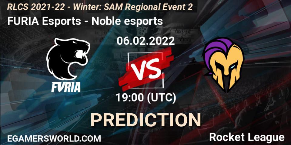 Pronósticos FURIA Esports - Noble esports. 06.02.22. RLCS 2021-22 - Winter: SAM Regional Event 2 - Rocket League