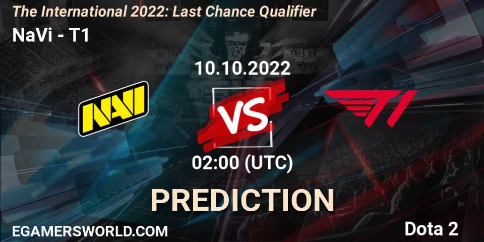 Pronósticos NaVi - T1. 10.10.22. The International 2022: Last Chance Qualifier - Dota 2