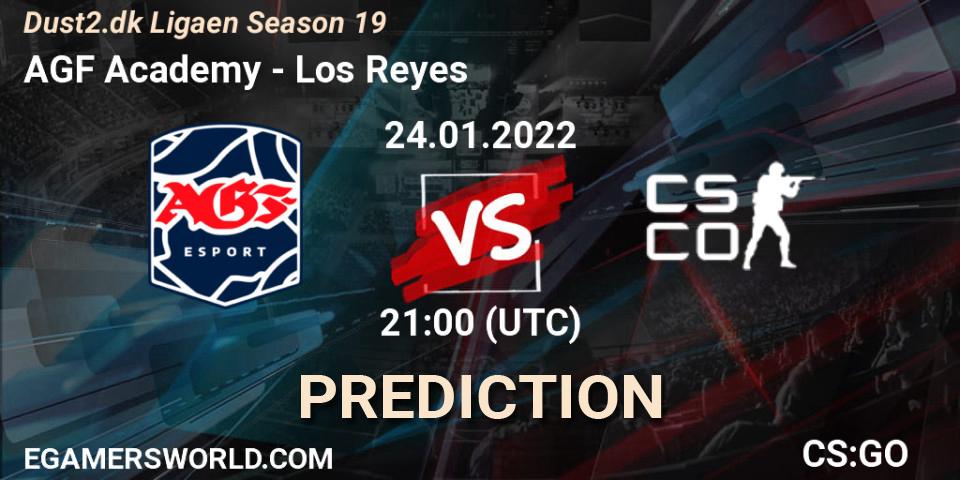 Pronósticos AGF Academy - Los Reyes. 24.01.2022 at 21:30. Dust2.dk Ligaen Season 19 - Counter-Strike (CS2)