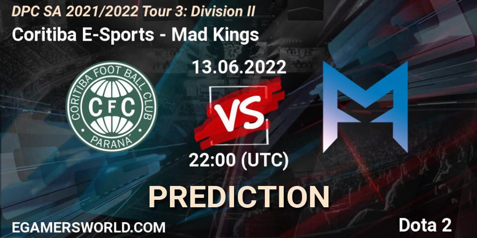 Pronósticos Coritiba E-Sports - Mad Kings. 13.06.2022 at 22:00. DPC SA 2021/2022 Tour 3: Division II - Dota 2