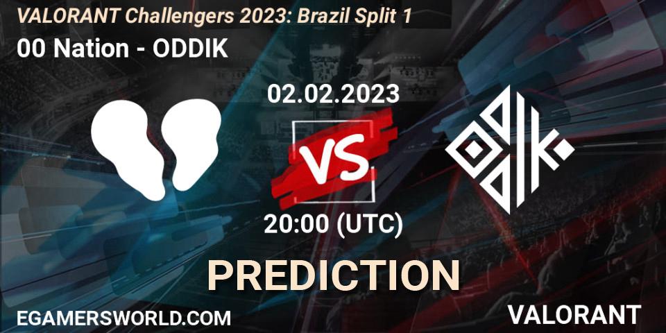 Pronósticos 00 Nation - ODDIK. 02.02.23. VALORANT Challengers 2023: Brazil Split 1 - VALORANT