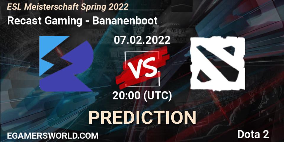 Pronósticos Recast Gaming - Bananenboot. 07.02.22. ESL Meisterschaft Spring 2022 - Dota 2