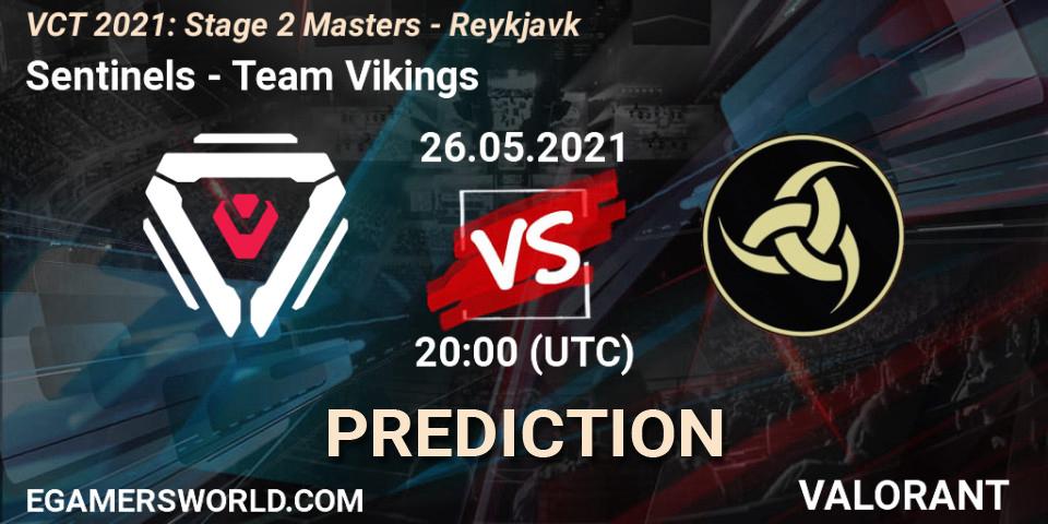 Pronósticos Sentinels - Team Vikings. 26.05.2021 at 20:00. VCT 2021: Stage 2 Masters - Reykjavík - VALORANT