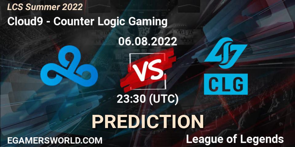 Pronósticos Cloud9 - Counter Logic Gaming. 06.08.22. LCS Summer 2022 - LoL