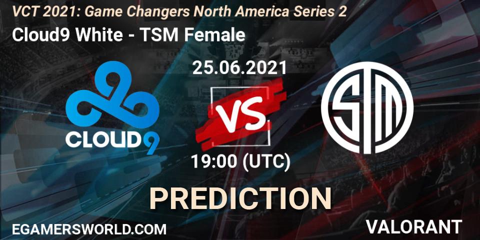 Pronósticos Cloud9 White - TSM Female. 25.06.2021 at 19:00. VCT 2021: Game Changers North America Series 2 - VALORANT