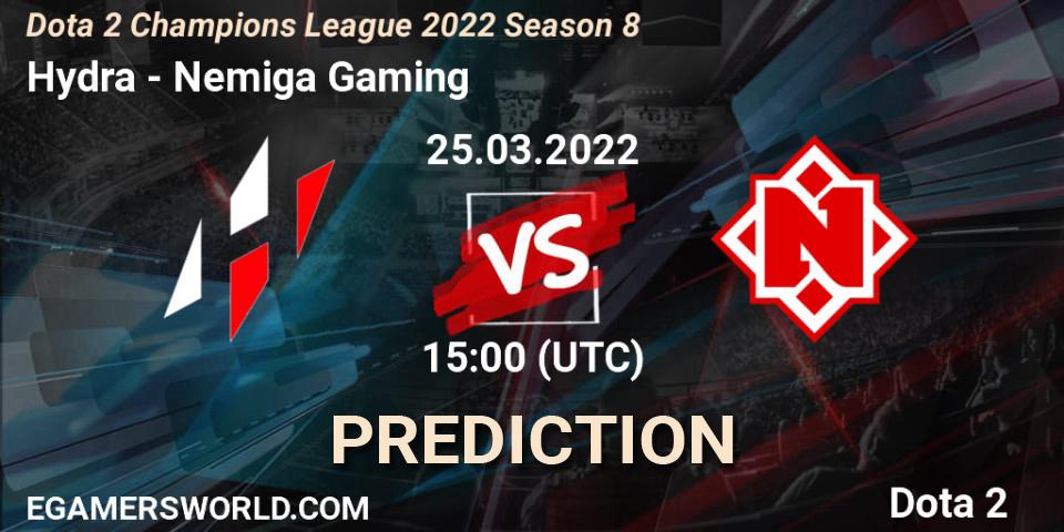 Pronósticos Hydra - Nemiga Gaming. 25.03.22. Dota 2 Champions League 2022 Season 8 - Dota 2