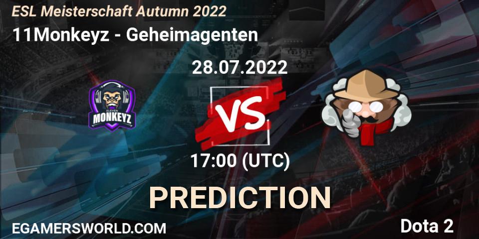 Pronósticos 11Monkeyz - Geheimagenten. 28.07.2022 at 17:14. ESL Meisterschaft Autumn 2022 - Dota 2