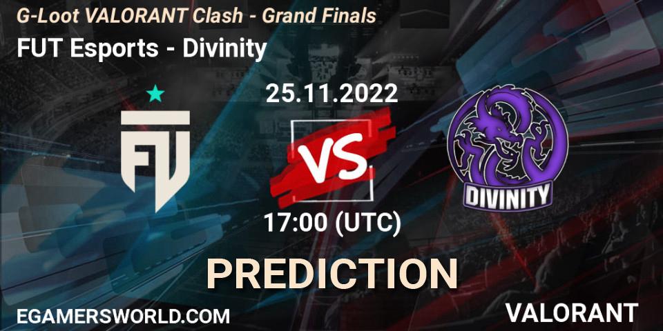 Pronósticos FUT Esports - Divinity. 25.11.2022 at 17:00. G-Loot VALORANT Clash - Grand Finals - VALORANT