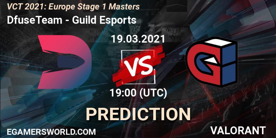 Pronósticos DfuseTeam - Guild Esports. 19.03.2021 at 19:00. VCT 2021: Europe Stage 1 Masters - VALORANT