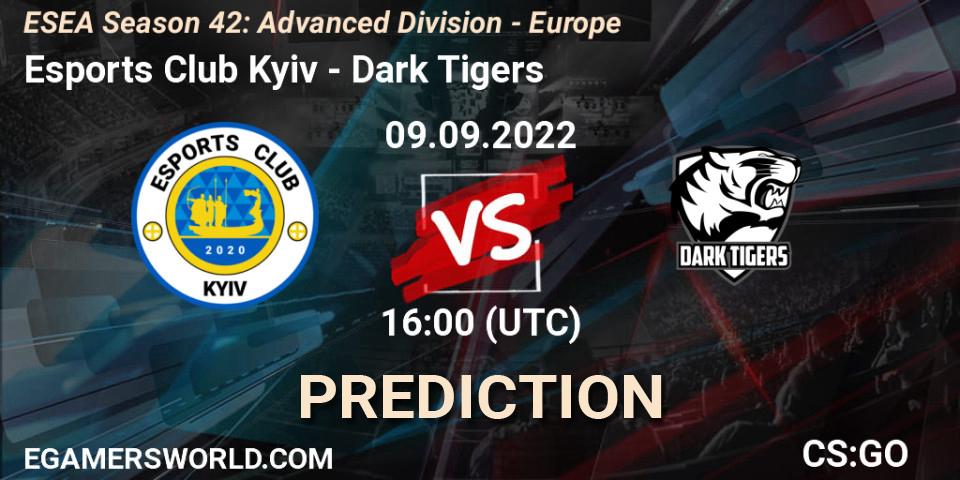 Pronósticos Esports Club Kyiv - Dark Tigers. 09.09.22. ESEA Season 42: Advanced Division - Europe - CS2 (CS:GO)
