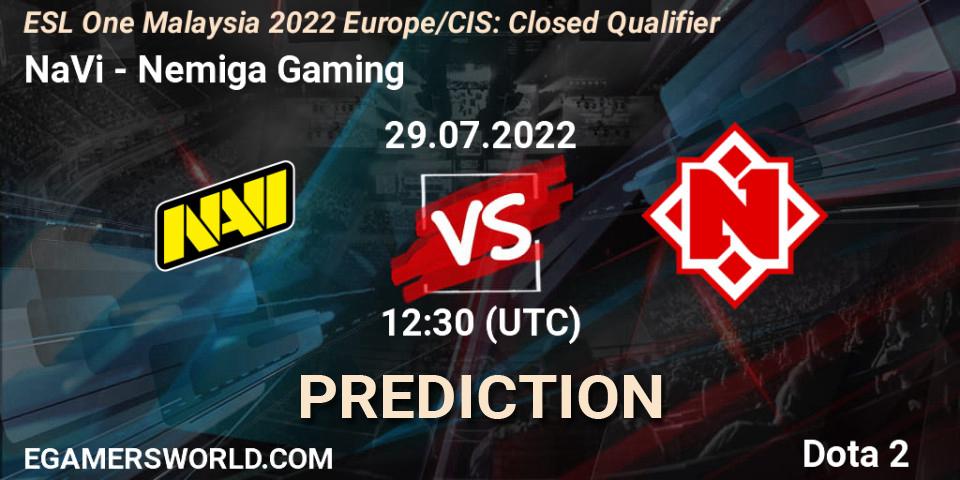 Pronósticos NaVi - Nemiga Gaming. 29.07.22. ESL One Malaysia 2022 Europe/CIS: Closed Qualifier - Dota 2