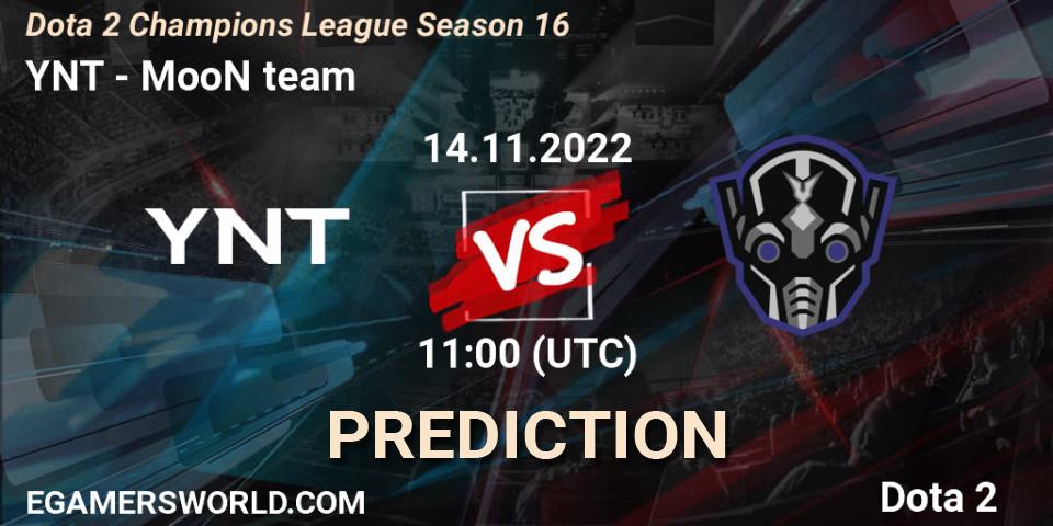 Pronósticos YNT - MooN team. 14.11.22. Dota 2 Champions League Season 16 - Dota 2