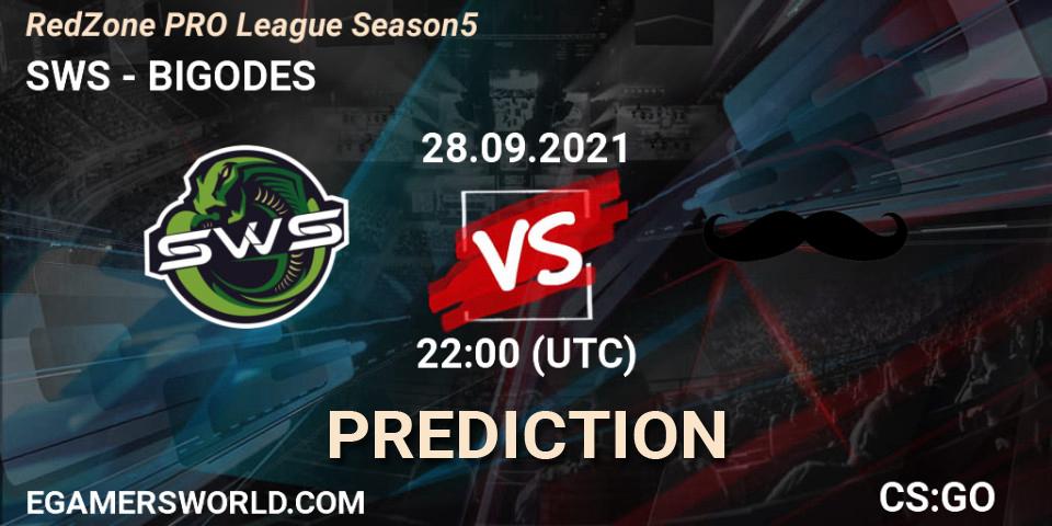 Pronósticos SWS - BIGODES. 28.09.2021 at 22:00. RedZone PRO League Season 5 - Counter-Strike (CS2)