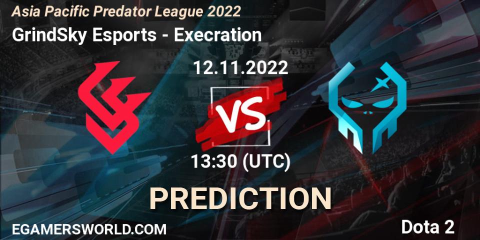 Pronósticos GrindSky Esports - Execration. 12.11.22. Asia Pacific Predator League 2022 - Dota 2