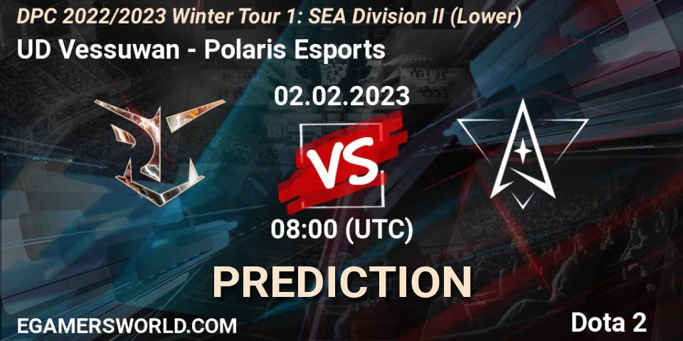 Pronósticos UD Vessuwan - Polaris Esports. 03.02.23. DPC 2022/2023 Winter Tour 1: SEA Division II (Lower) - Dota 2