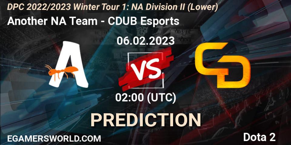 Pronósticos Another NA Team - CDUB Esports. 06.02.23. DPC 2022/2023 Winter Tour 1: NA Division II (Lower) - Dota 2