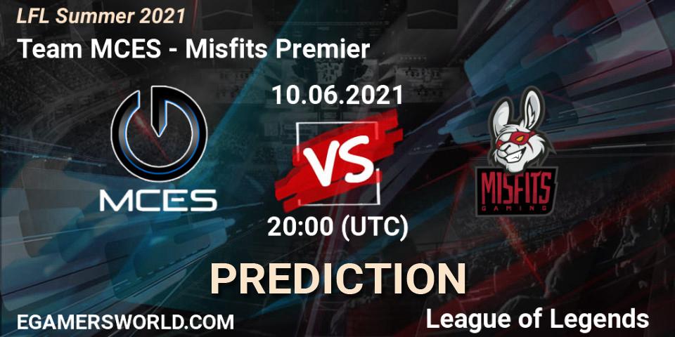 Pronósticos Team MCES - Misfits Premier. 10.06.2021 at 20:00. LFL Summer 2021 - LoL