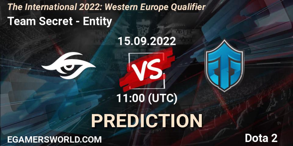 Pronósticos Team Secret - Entity. 15.09.2022 at 10:33. The International 2022: Western Europe Qualifier - Dota 2